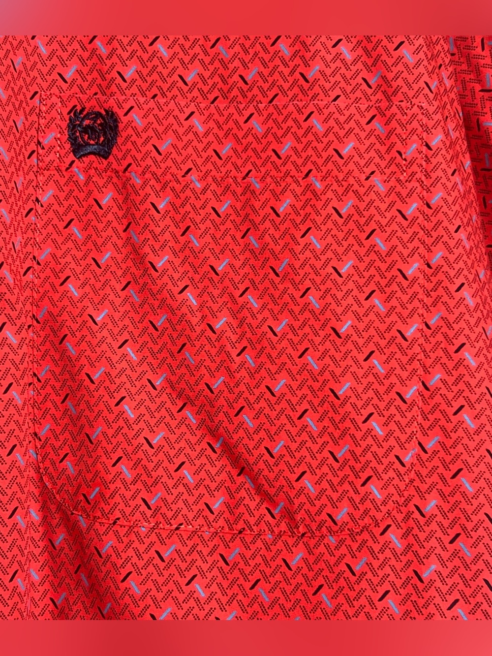 Cinch Shirt Mens Size XL Red Print Button Up Short Sleeve Cowboy Western Rodeo - Picture 5 of 10